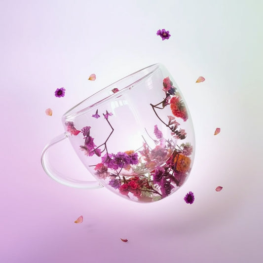 Термо чаша със сушени цветя - перфектен подарък